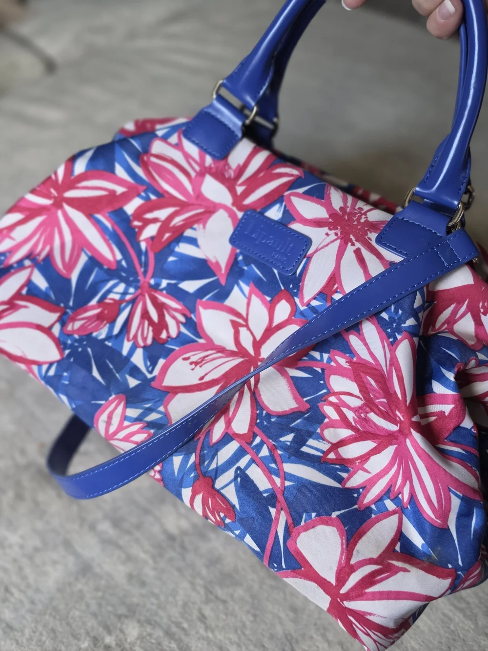 Lipault Paris Floral Bowling Style Bag blooming floral
